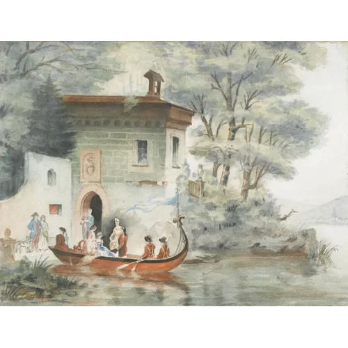 Johann Heinrich Neukomm — Galante Szene am See.