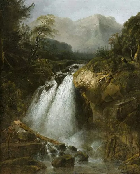 JOHANN HEINRICH WÜEST — Wasserfall. — Koller Auktionen