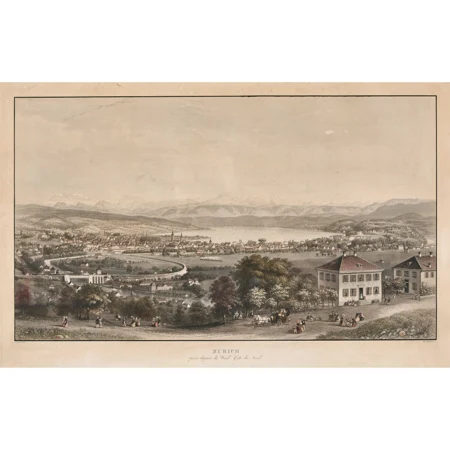 "Zurich prise depuis la Weid. Coté du Nord"