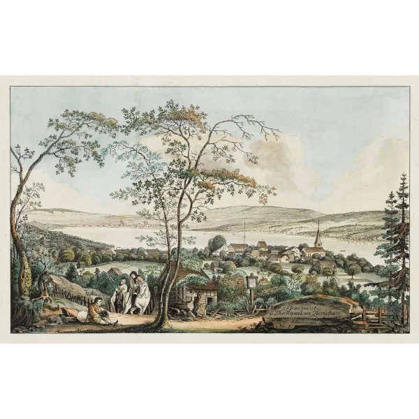 Johann Jakob Aschmann — "Prospect v. Thallweil am Zürichsee".