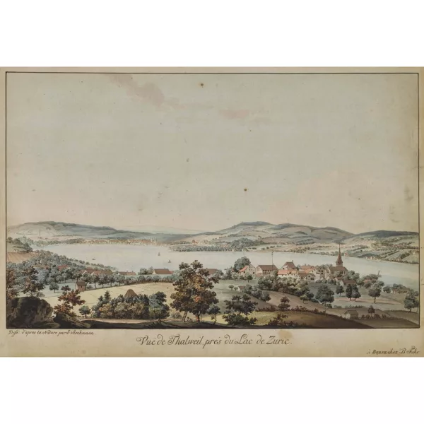 Johann Jakob Aschmann — "Vuë de Thalweil, prés du Lac de Zuric".