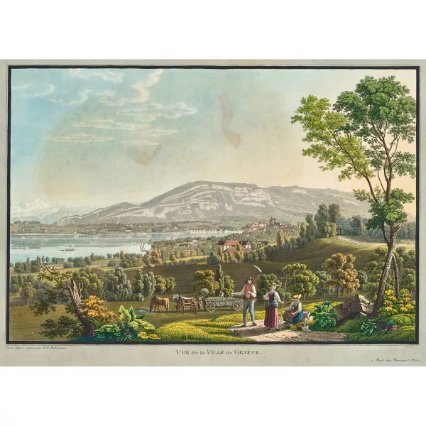 Johann Jakob Biedermann — "Vue de la Ville de Genève".