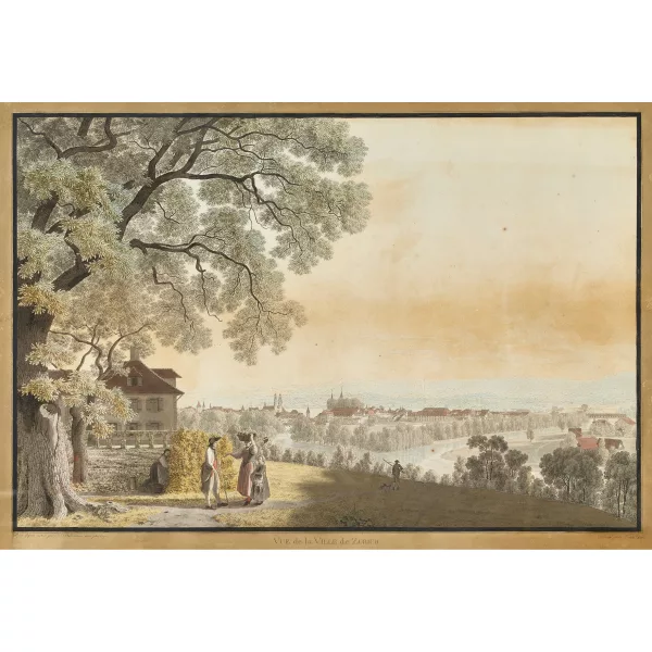 Johann Jakob Biedermann — "Vue de la Ville de Zurich".