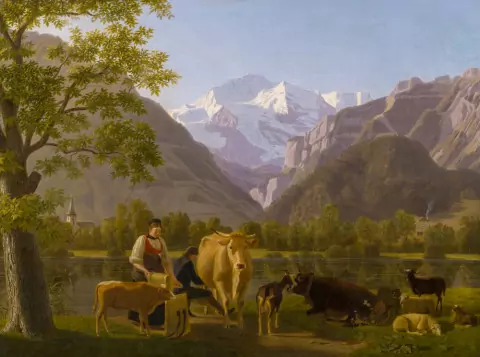 Blick ins Lauterbrunnental mit Jungfrau, 1818