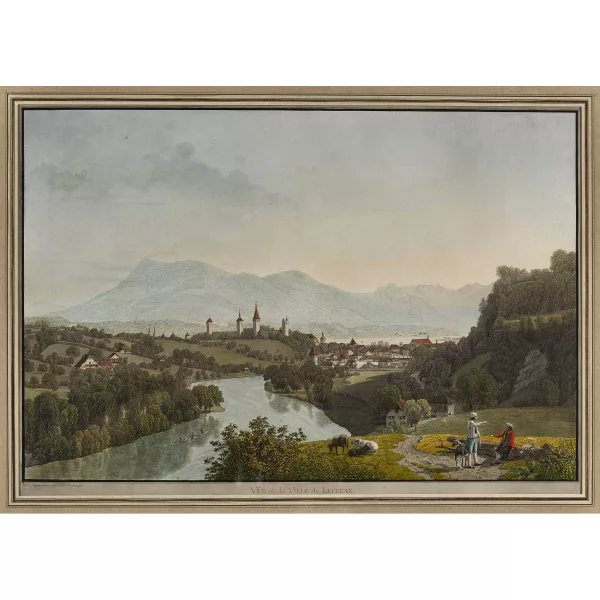 Johann Jakob Biedermann — "Vue de la Ville de Lucerne".