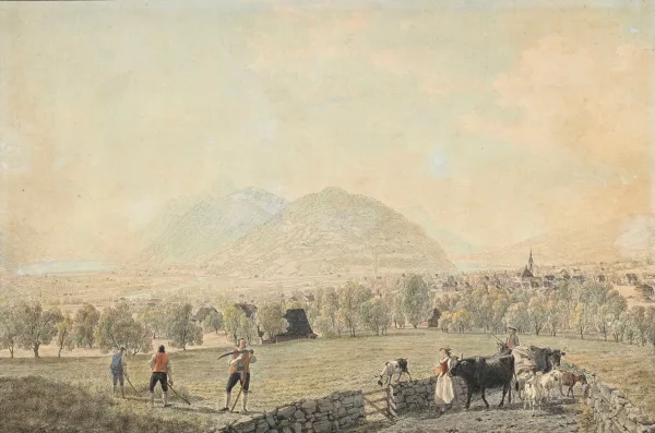 Johann Jakob Biedermann — "Vue du bourg de Schwitz"