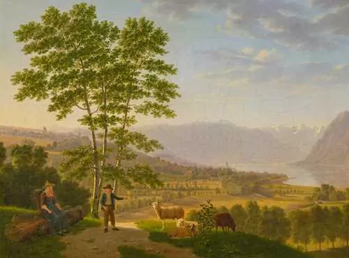 JOHANN JAKOB BIEDERMANN — Genfersee mit Blick auf Lausanne. — Koller Auktionen