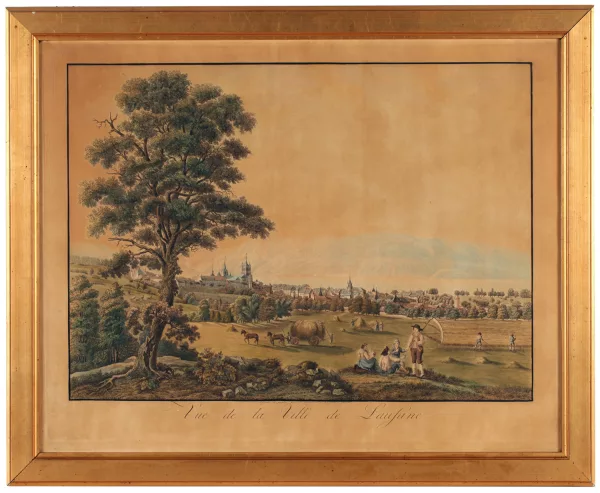 Johann Jakob Biedermann — Vue de la Ville de Lausane,