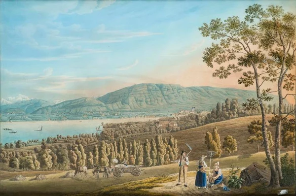 Johann Jakob Biedermann — Vue de la ville de Genève