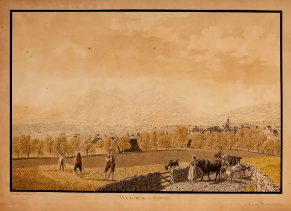 Vue du Bourg de Schwitz