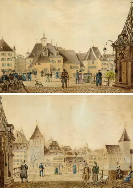Das Rheintor zu Basel, das Richthaus in Klein-Basel