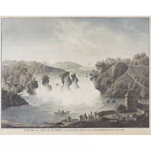Johann Jakob Schalch — "Vue de la chute du Rhin à Lauffen près de Schaffhouse...".