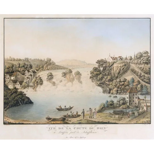 Johann Jakob Schalch — "Vue de la Chute du Rhin à Lauffen près de Schaffhouse".