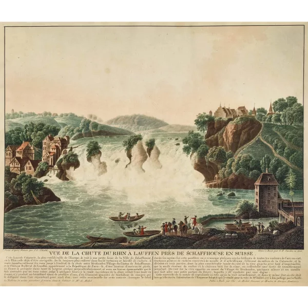 Johann Jakob Schalch — "Vue de la chute du Rhin à Lauffen près de Schaffhouse...
