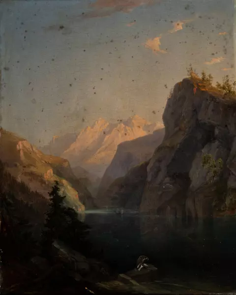 Berglandschaft mit Greifvogel