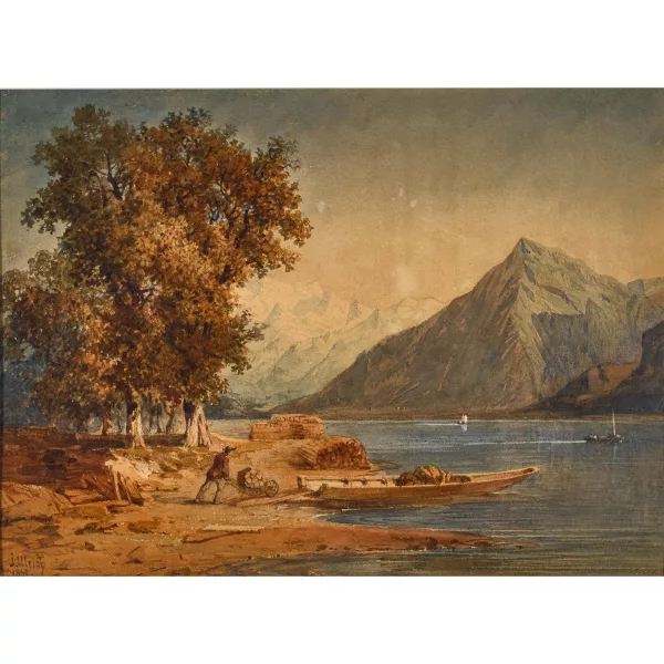 Johann Jakob Ulrich II. — Thunersee mit Sicht auf Niesen und Jungfrau.