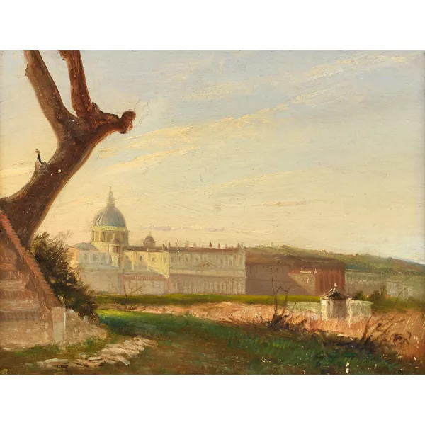 Johann Jakob Ulrich II. — Blick von der "Quercia del Tasso" auf den Petersdom.