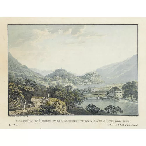 Johann Jakob Wetzel — "Vue du Lac de Brienz et de l′ecoulement de l′Aare...".