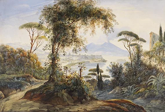 Johann Jakob Wolfensberger — Ansicht von Neapel mit dem Golf und dem Vesuv im Hintergrund