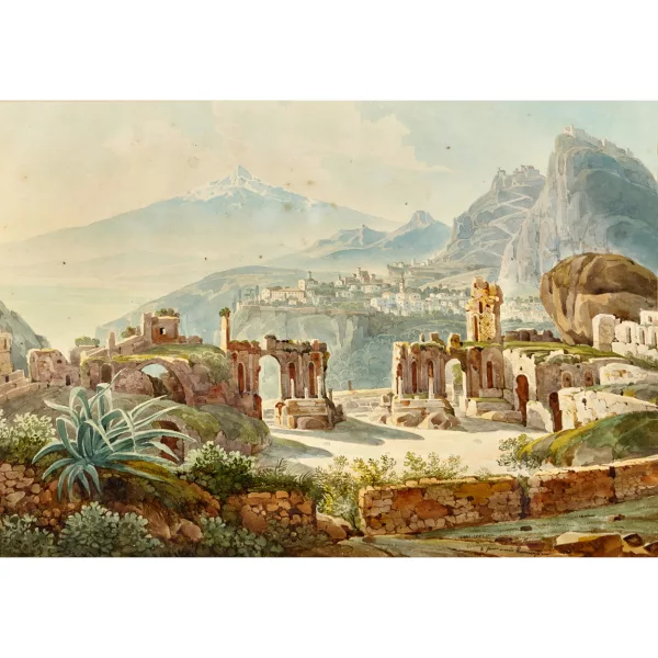 Johann Jakob Wolfensberger — Das antike Theater in Taormina.