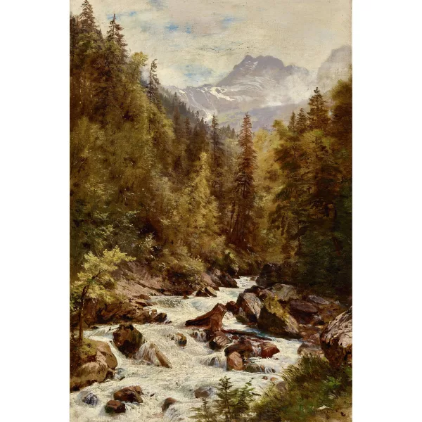 Johann Joseph Geisser — Wildbach im Gebirge.