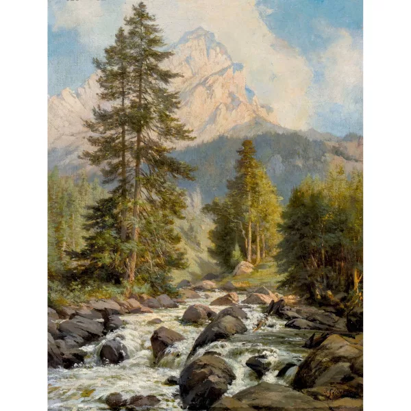 Johann Joseph Geisser — Die Roggalspitze im Lechquellengebirge.