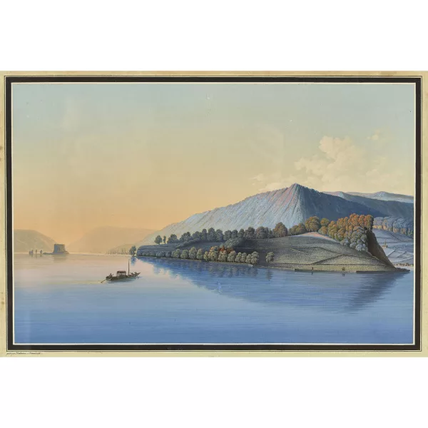Johann Joseph Hartmann — Bielersee mit St. Petersinsel.