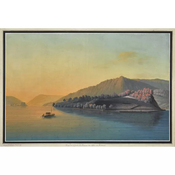 Johann Joseph Hartmann — "Vue de l′Isle St. Pierre au Lac de Bienne".