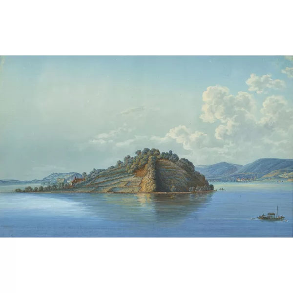 Johann Joseph Hartmann — Bielersee mit St. Petersinsel.