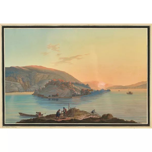 Johann Joseph Hartmann — "I. Vue de l'Isle St. Pierre sur le Lac de Bienne...".