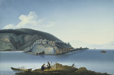 Premiere Vuë De l'Isle St. Pierre sur le Lac De Bienne, 1791