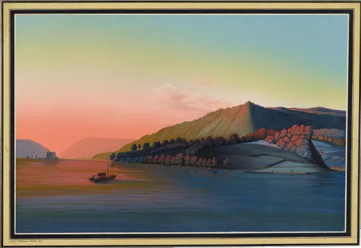 Johann Joseph Hartmann — II Vue de l'isle StPierre sur le lac de Bienne, 1792