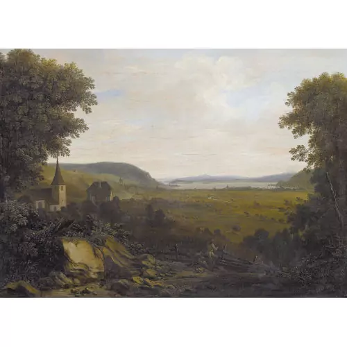 Vue de Cressier sur l′île Saint-Pierre