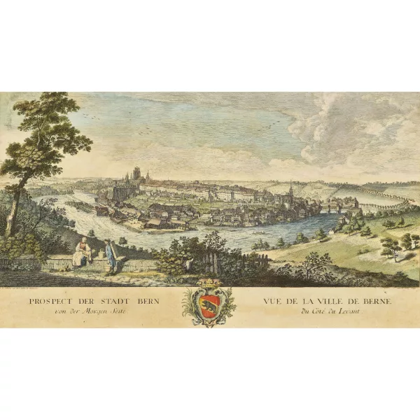Johann Ludwig Aberli — "Prospect der Stadt Bern von der Morgen Seite/Vue de la Ville de Berne du Coté du Levant".
