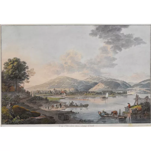 Johann Ludwig Aberli — "Vûe d′Yverdon, prise depuis Clindi".