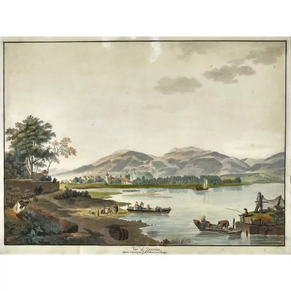 Johann Ludwig Aberli — "Vue d'Yverdon".
