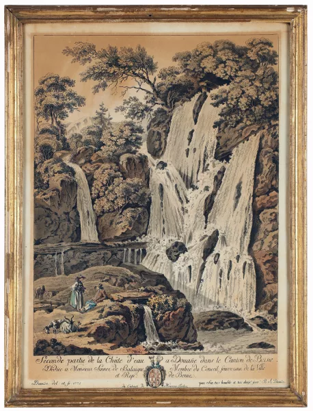 Johann Ludwig Aberli — Chute d'eau apellee Staubbach dans la vallée de Louterbrunnen