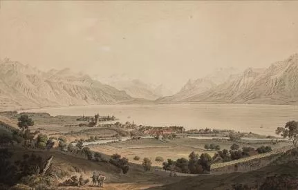 Johann Ludwig Aberli — Vue de Vevey