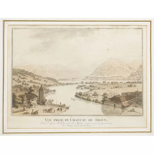 Johann Ludwig Aberli — "Vue prise du Chateau de Thoun".