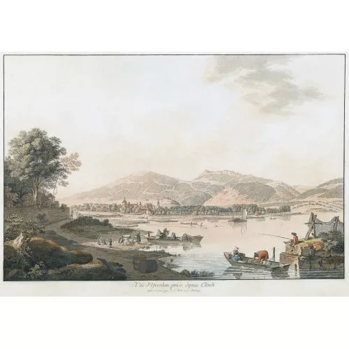 Johann Ludwig Aberli — "Vûe d′Yverdon, prise depuis Clindi.".