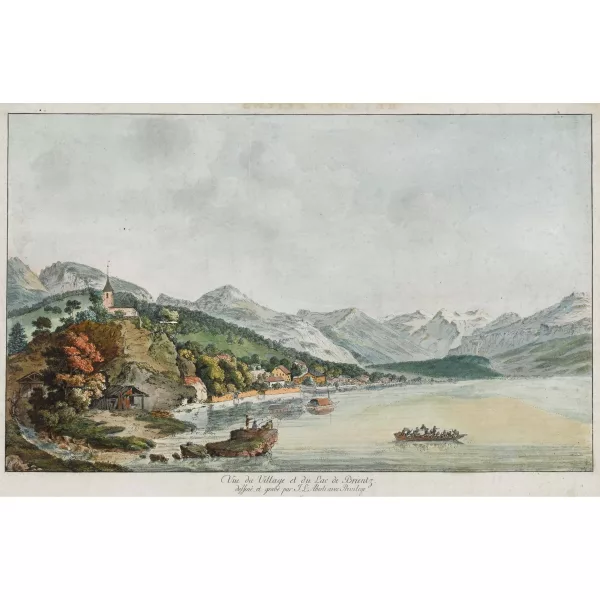 Johann Ludwig Aberli — "Vue du Village et du Lac de Brientz".
