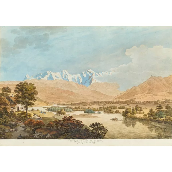 Johann Ludwig Aberli — "Vûe dessiné à Mouri prés de Berne".
