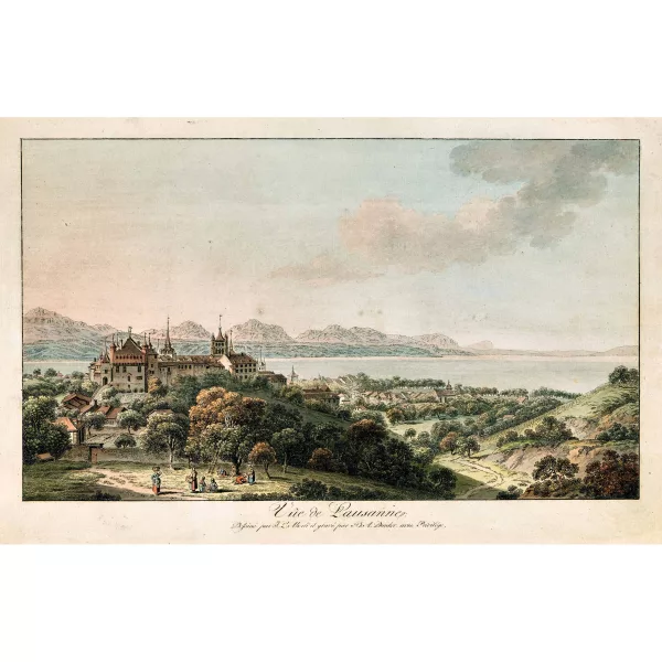 Johann Ludwig Aberli — "Vûe de Lausanne".