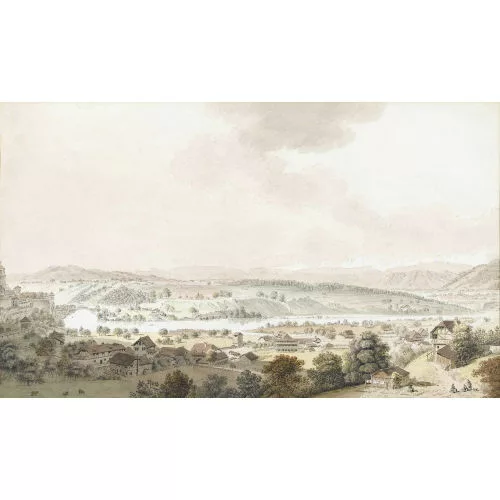 Johann Ludwig Aberli — "Dessiné sur les Remparts à Berne".