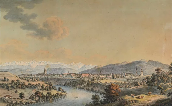Johann Ludwig Aberli — "La ville de Berne du côté du Nord