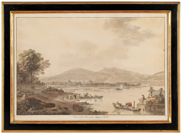 Johann Ludwig Aberli — Vue d'Yverdon, prise depuis Clindi, Vue du Château de Wimmis et des environs