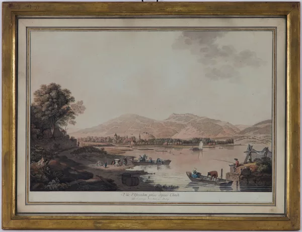 Johann Ludwig Aberli — "Vue d'Yverdon, prise depuis Clindi"