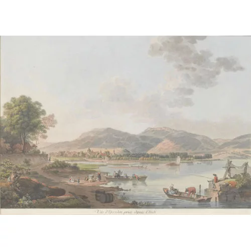 Johann Ludwig Aberli — "Vûe d′Yverdon, prise depuis Clindi".