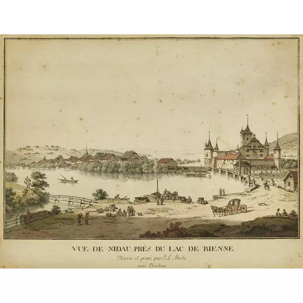 "Vue de Nidau, près du Lac de Bienne"