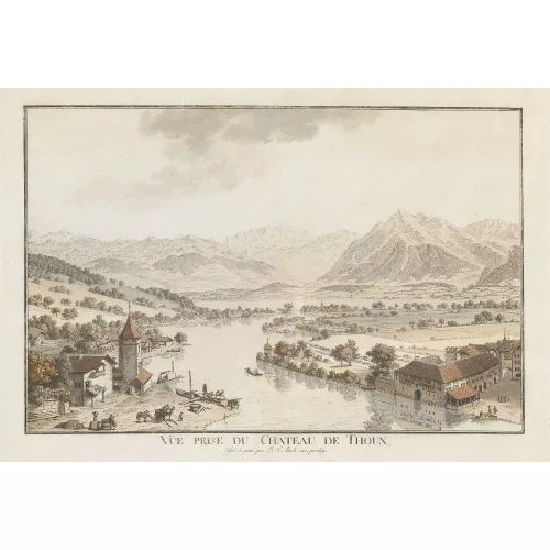 Johann Ludwig Aberli — "Vûe prise du Chateau de Thoun".